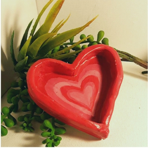 Clay Trinket Trays Heart Ysk Aesthetic design handmade clay r… - Picture 2 of 2